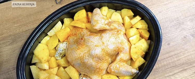 Punjeno peceno pile - Enina Kuhinja - Pečenje