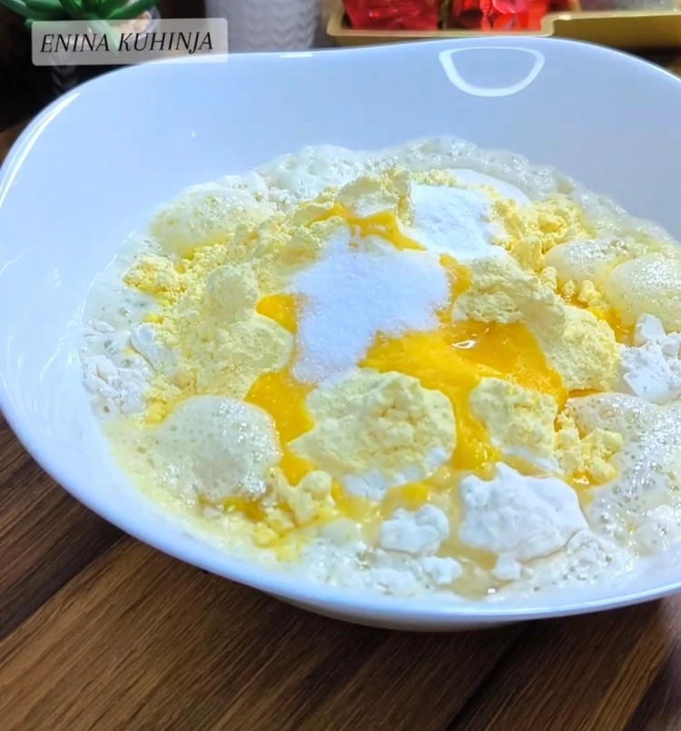 Enina Kuhinja - Posna kukuruzna pita - Priprema smese