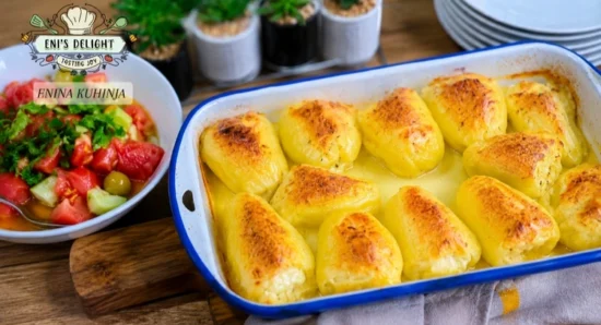 Enina Kuhinja - Zapečene paprike sa sirom i jajima