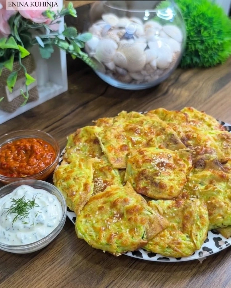 Enina Kuhinja - Najmekši uštipci od tikvica iz rerne - Serviranje